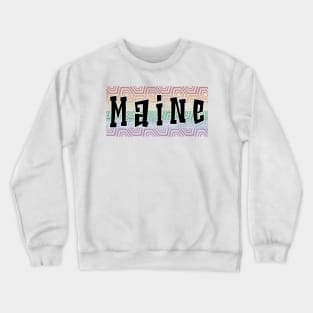 LGBTQ PATTERN AMERICA MAINE Crewneck Sweatshirt